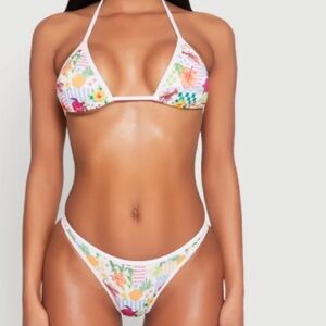 YMI Floral tropical print bikini set